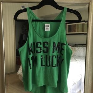 PINK Victoria’s Secret “Kiss Me I’m Lucky” Tank